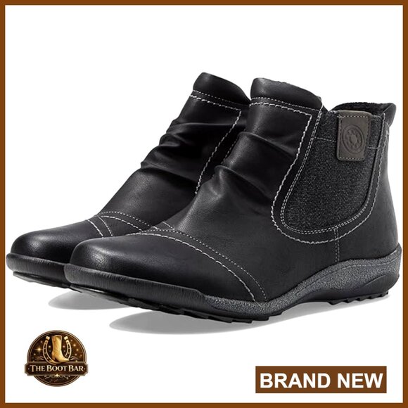 Comfortable Low Heel Ankle Boots with Zipper Closure Water Resistant Vegan